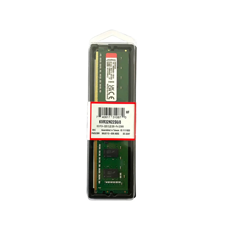 Imagen MEMORIA RAM KINGSTON 8GB 3200MHZ DDR4 CL22