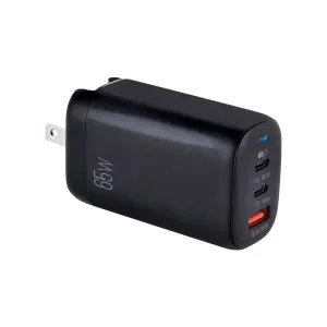 Imagen N°1 Cargador De Pared Argom Volta P8 65w Gan 3 Dual Pd Type-c Usb Arg-ac-0126bk Black 