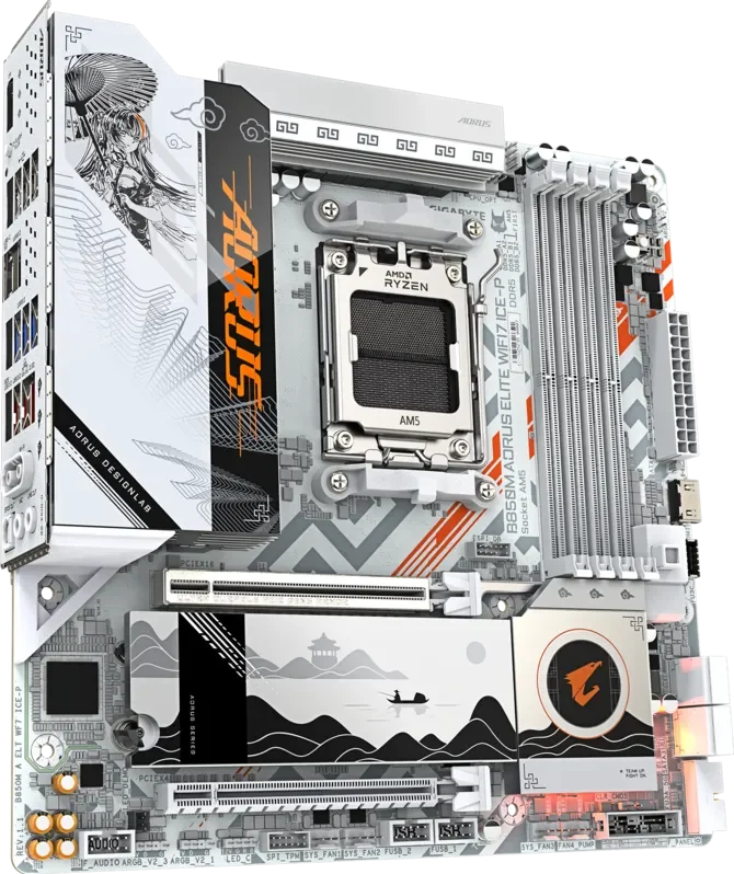 Imagen N°3 Mainboard Gigabyte B850m Aorus Elite Ice-p Wifi7 Am5 