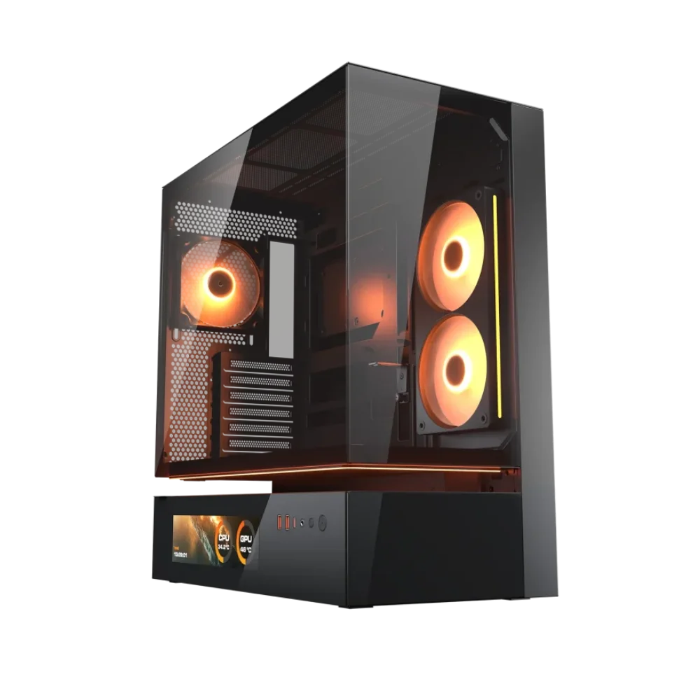 Imagen N°1 Case Cougar Cfv235 Vision Rgb Vidrio Templado Mid-tower -  Panel Lcd Black 
