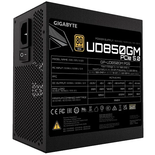 Imagen N°3 Fuente De Poder Gigabyte Ud850gm 850w Pg5 80+ Gold Modular 