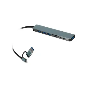 Imagen N°1 Hub 8 En 1 Dual Usb3.0 - Usb-c - Usb 3.0 X4 - Sd - Audio 
