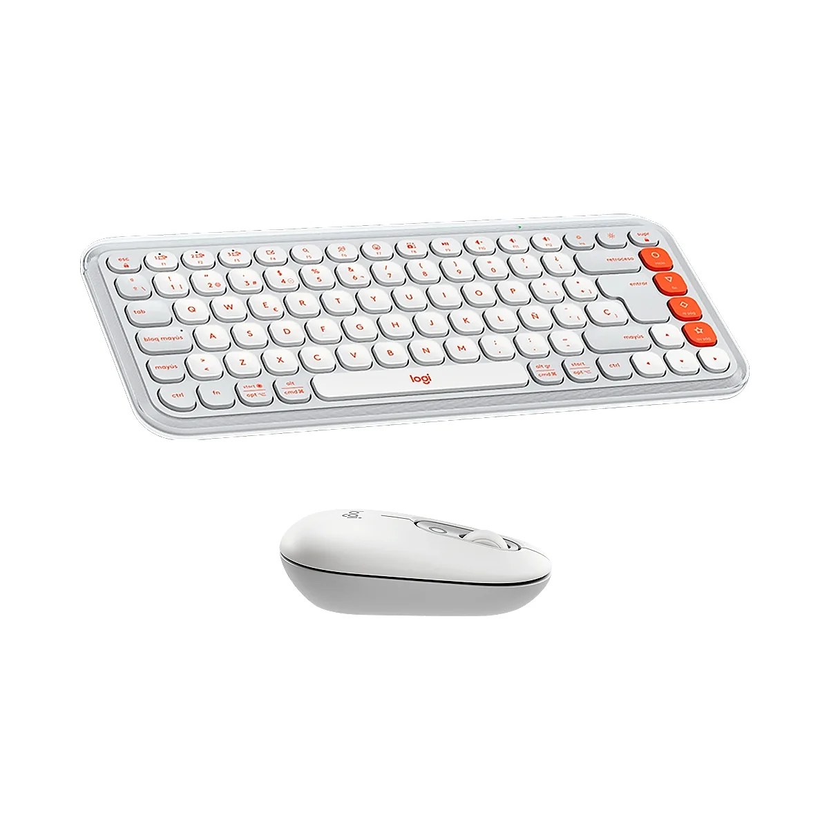 Imagen N°2 Teclado Y Mouse Logitech Pop Icon White Inalambrico 