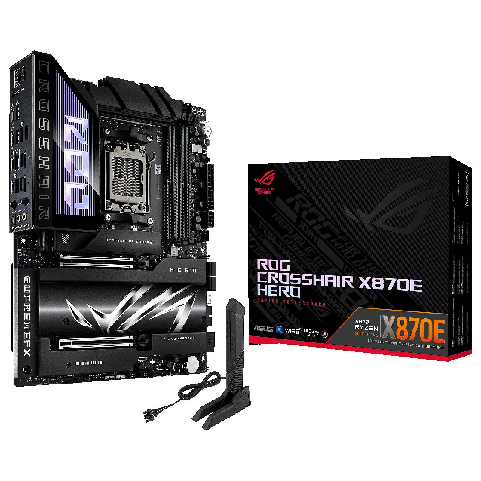 Imagen N°1 Mainboard Asus Rog Crosshair X870e Hero Wifi7 Am5 