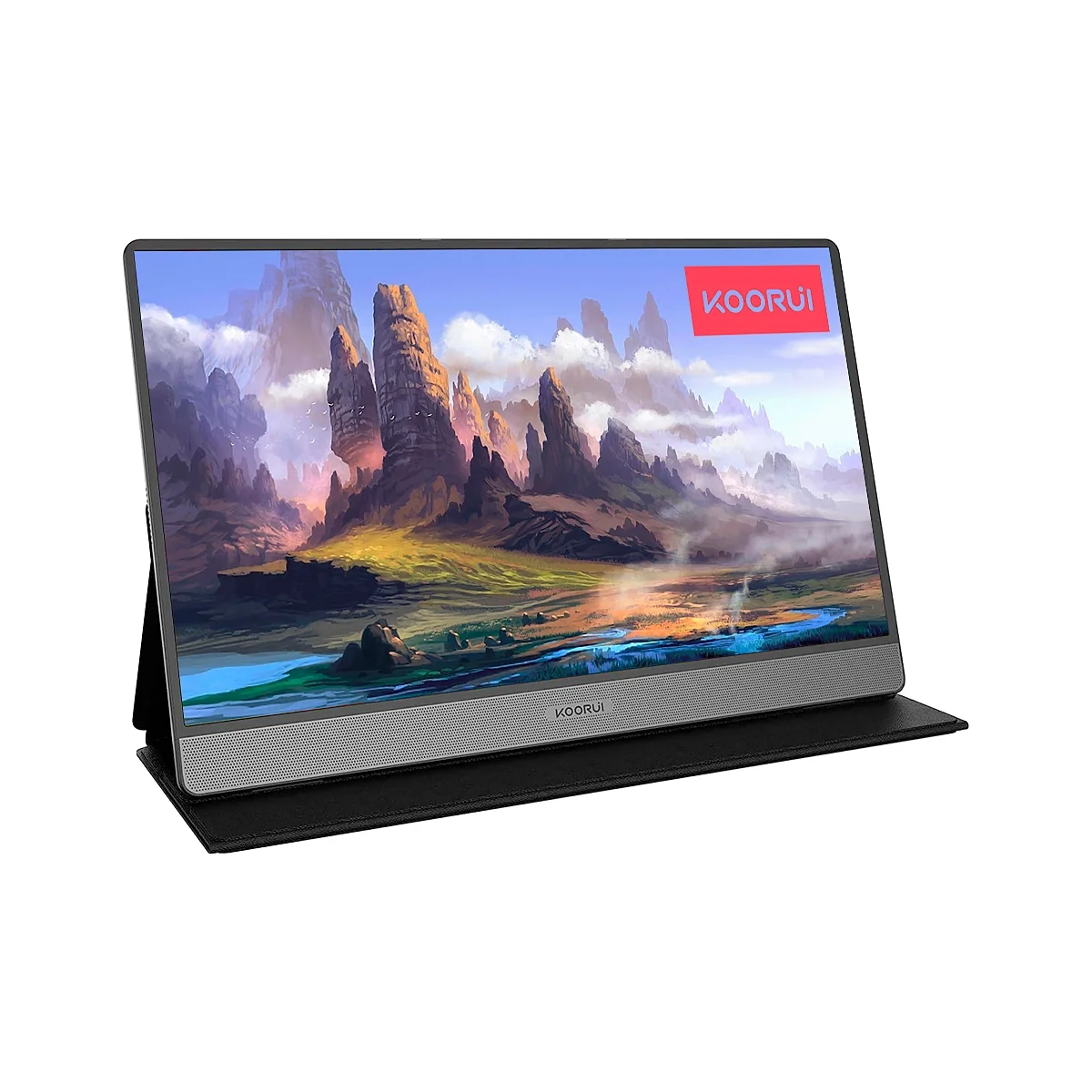 Imagen N°1 Monitor Portable Koorui 15.6pulg Fhd Cover-dual Mini-hdmi-usb-c Black 