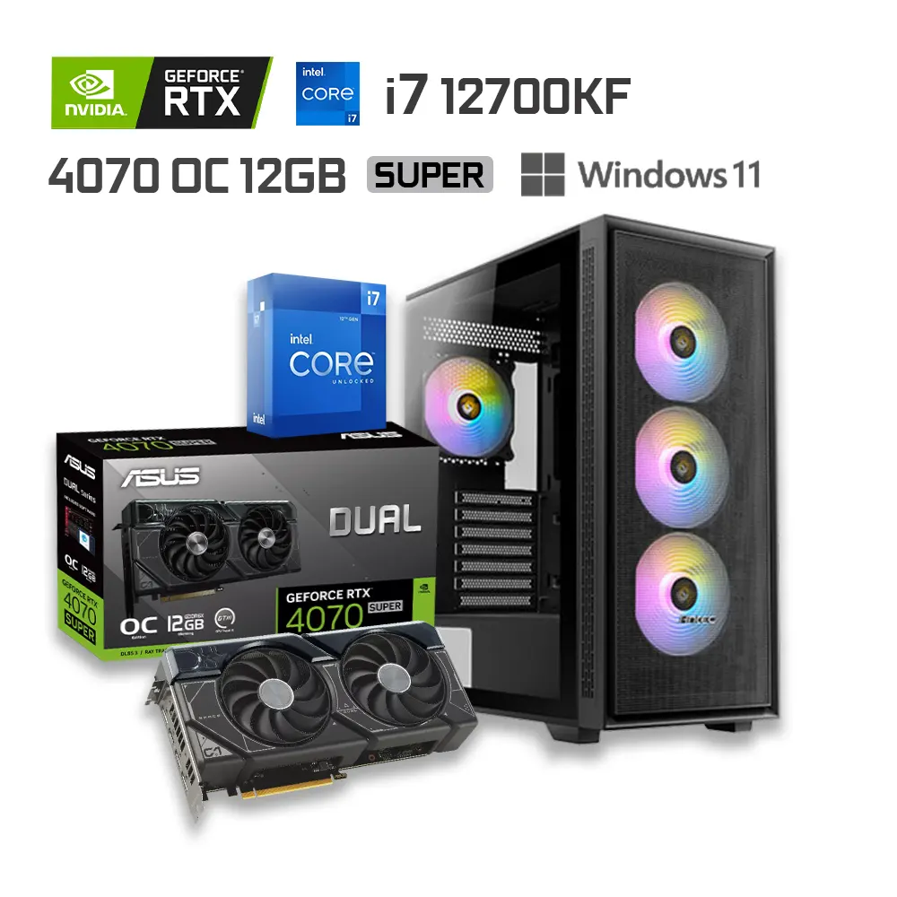 IGH Components Pc Gamer Core I7 12va Rtx 4070 Super 12gb 16gb Ddr5