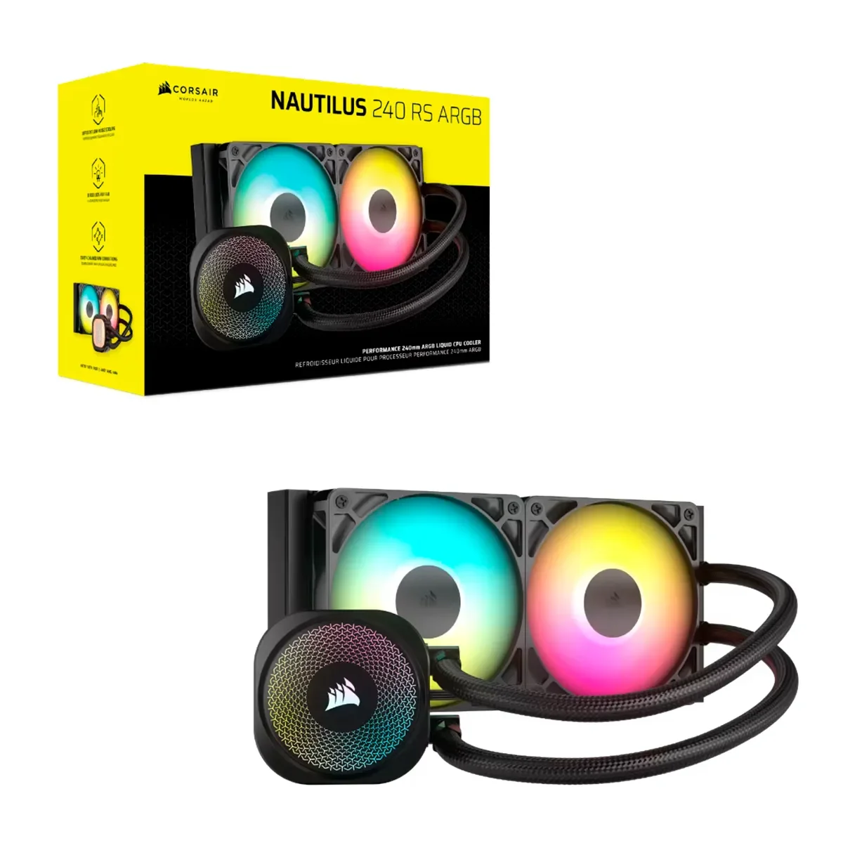 Imagen N°1 Enfriamiento Liquido Corsair Nautilus 240mm Argb Black 