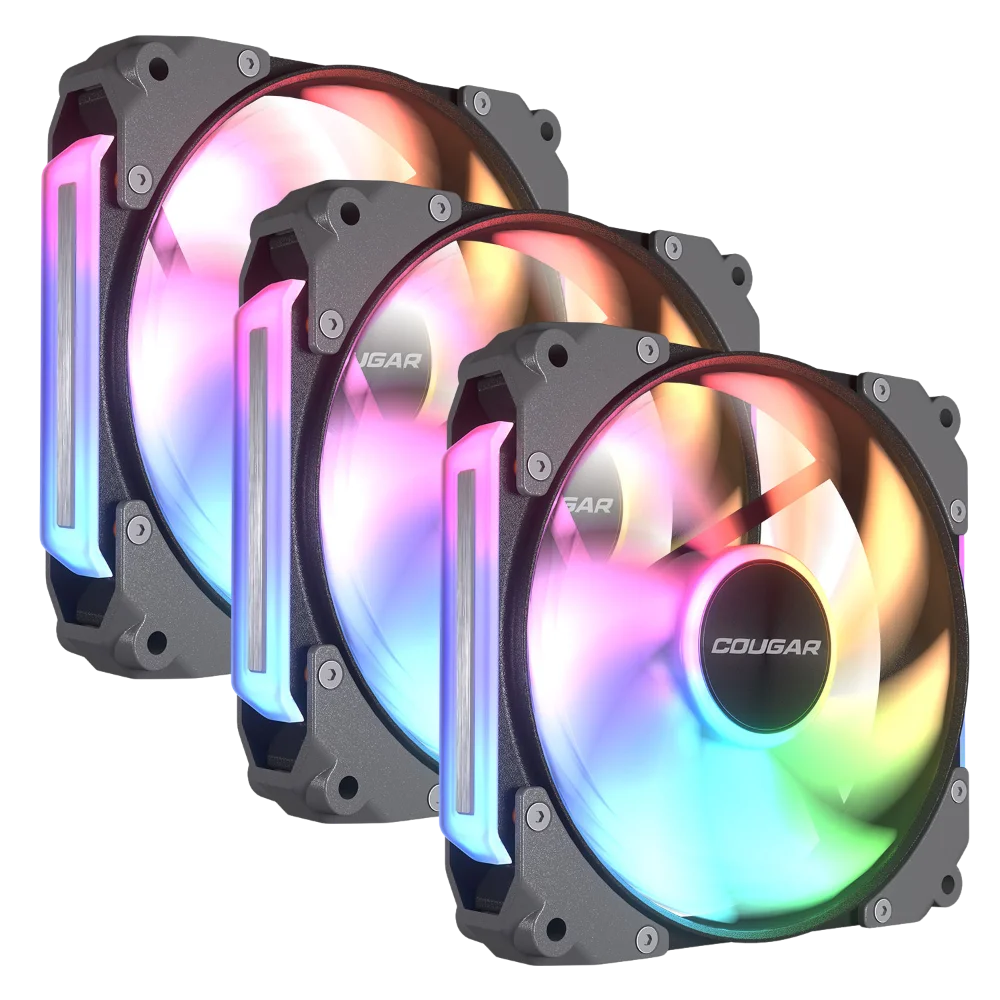 Imagen N°1 Ventilador Cougar Apolar 120mm Argb Reverse Blade Kit De 3 Black 