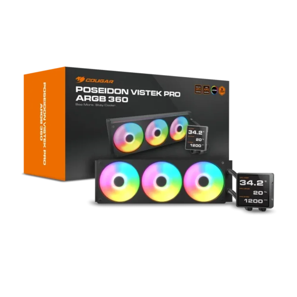 Imagen N°1 Enfriamiento Liquido Cougar Vistek Pro - 360mm Argb - Pan Lcd Black 