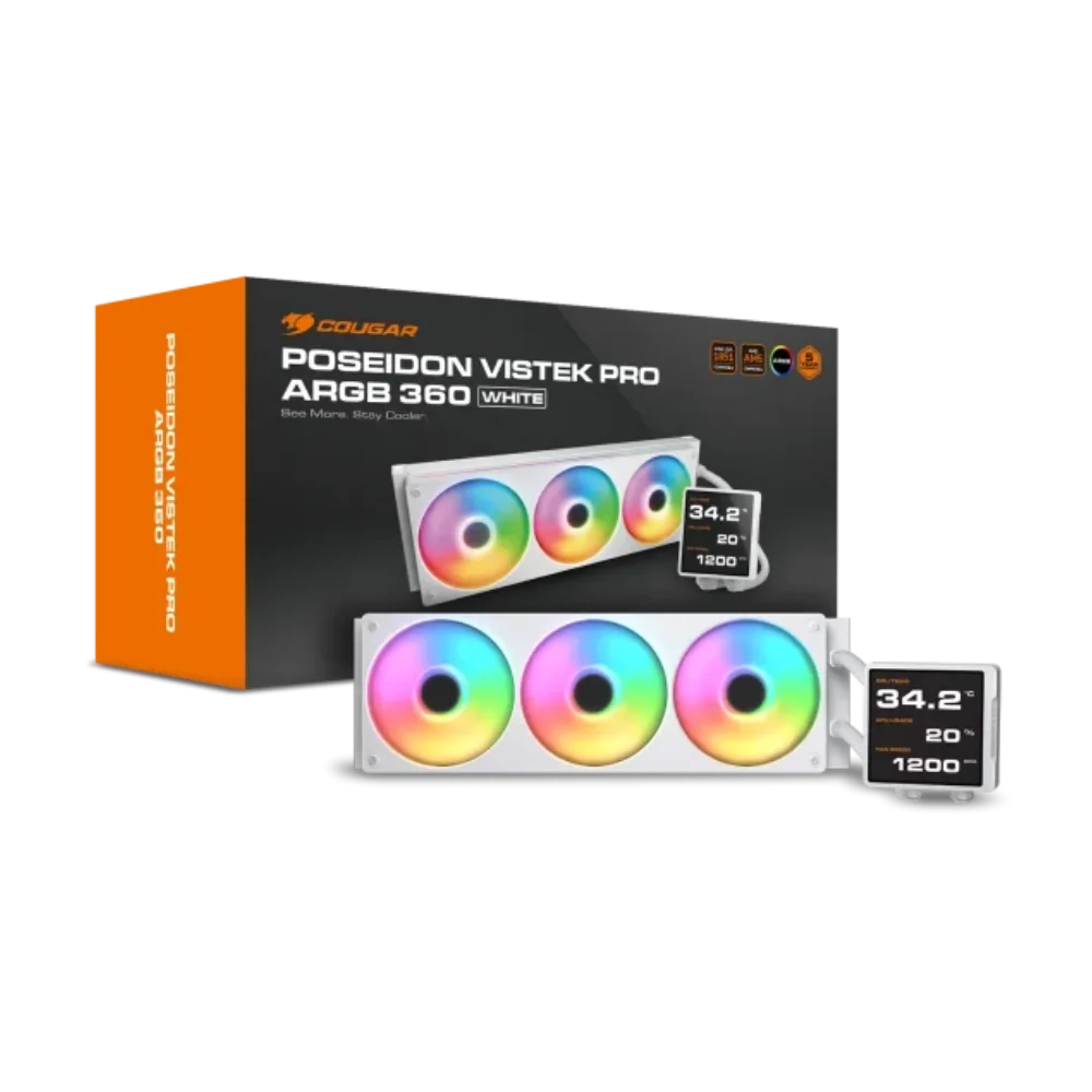 Imagen N°1 Enfriamiento Liquido Cougar Vistek Pro 360mm Argb - Pan Lcd White 