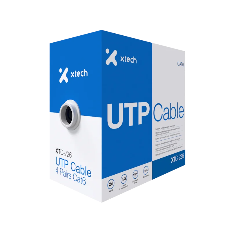 Imagen N°1 Cable De Red Xtech Cat6 305m Gris 