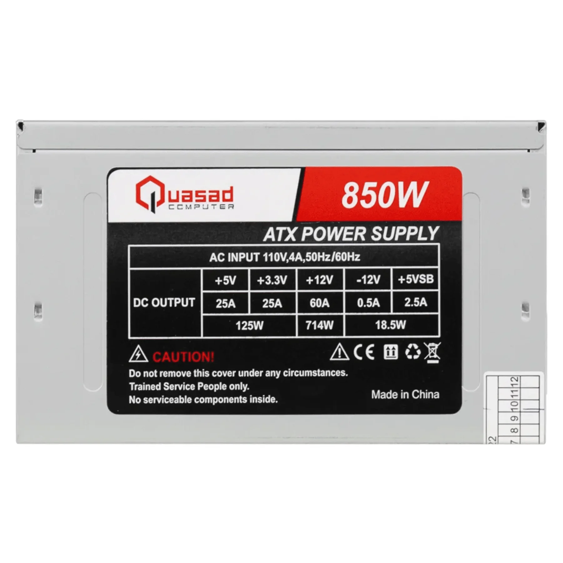 Imagen N°1 Fuente De Poder Quasad Atx-850w 240-100v 